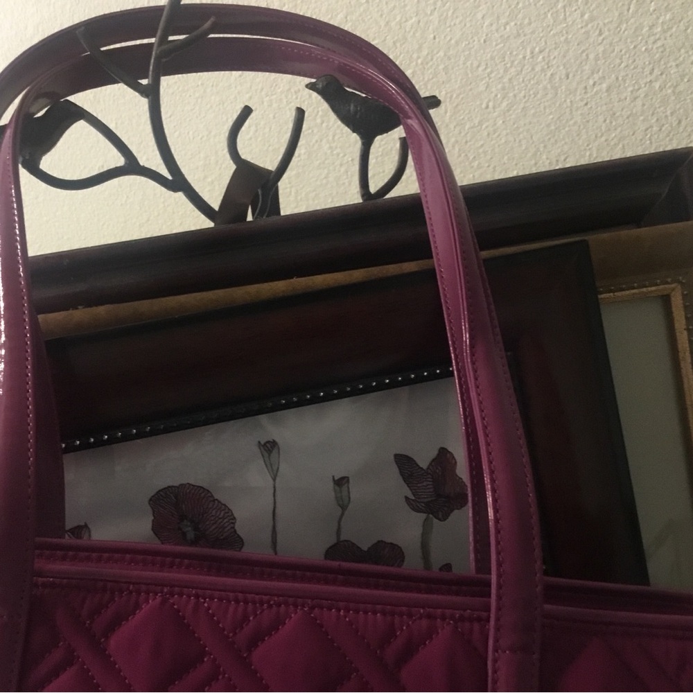 Vera Bradley Quilted Tote in Magenta - Picture 4 of 6